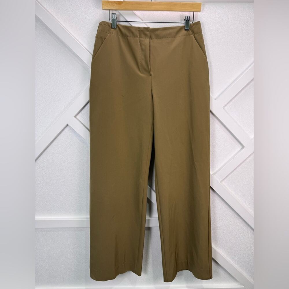 ‘S Max Mara Wide Leg Trousers Camel Tech Stretch EU 42 US 10 Tailored Italy
